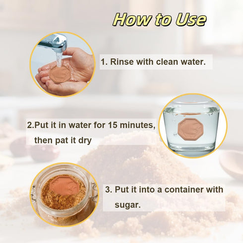 INTOMYTH 2 Pack Brown Sugar Saver and Softener Disc with Spirited Fish Design, Reusable & Food Safe, Brown Sugar Keeper