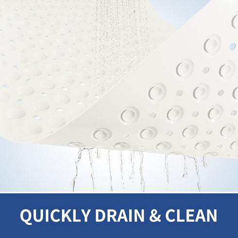 34"x 23", OTHWAY Large Shower Mat TPE Non Slip Shower Mat for Walk in Shower Stall, Inside Shower Mats with Drain Holes