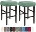 LIULIWEIFA Bar Stool Covers Rectangle Set of 4/2/1 Saddle Slipcover Cushion Stretch Vanity