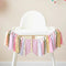 VitalCozy Pastel One High Chair Banner for Girls boys First Birthday High