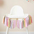 VitalCozy Pastel One High Chair Banner for Girls boys First Birthday High