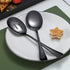 Black Kyraton Titanium Plating Serving Set - 4 Pieces with 2 Spoons and 2 Slotted Spoons