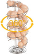 Spiral Stainless Steel Egg Skelter Dispenser Rack - Silver
