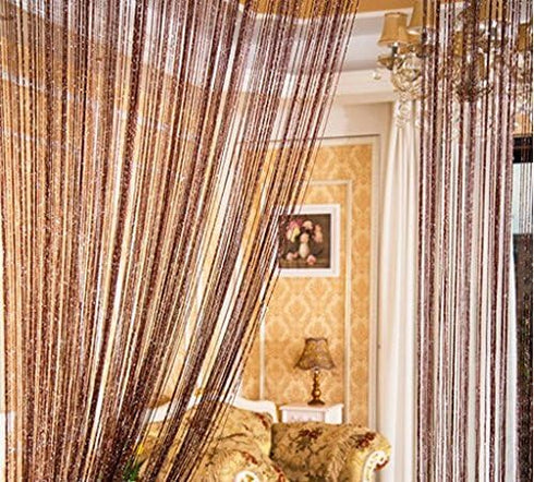ave split Decorative Door String Curtain, Wall Panel Fringe, Window Room Blind Divider, Tassel Screen, 100cm*200cm