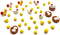 DoTebpa 44 Pcs Miniature Family Chicken, Cock, Hen, Egg, Chicken Nest Ornament Micro