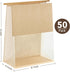 Ocmoiy 50Pcs Large Bread Bags, Resealable Sourdough Bread Bags with Window Paper Treat Bags