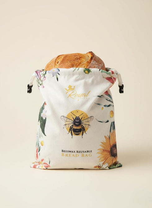 2 Pack 2 Reusable Beeswax Breads Bag | Organic Sourdough bread bags for homemade bread | Fridge and Freezer friendly