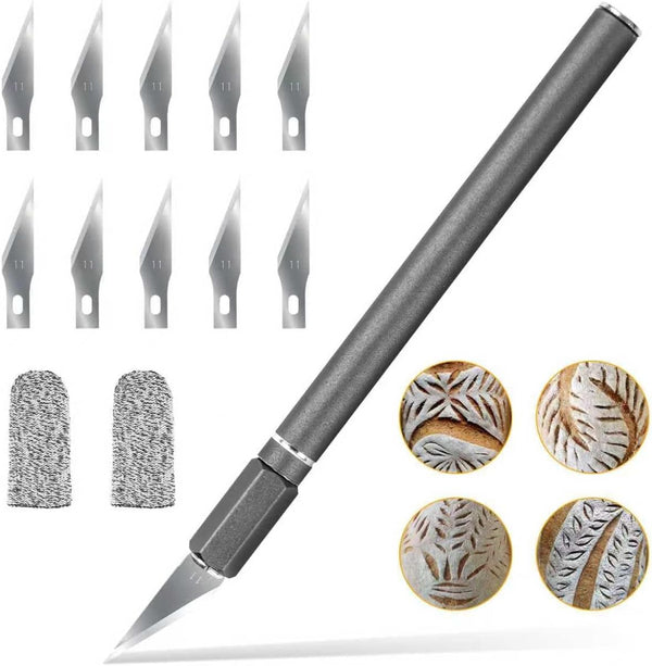 Junclyptic Upgraded Bread Lame with 10 Blades - Professional sourdough Scoring Tool for