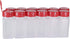 Pinnacle Mercantile (12-Pack) Square 4oz Spice Jars with Sifter Red Lids, Empty, Reusable Containers for Herbs,
