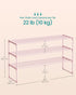 3-Tier 16-20 11.8 36.2 21.7 Inches, ULSA303S01 SONGMICS Shoe Rack, Shoe Organizer, Metal Storage Shelf, Upright