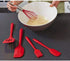 Kitchen Utensils Set, 10+1 Piece Silicone Heat-Resistant Non-Stick Cooking Tools in Red