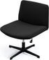 Armless Office Desk Chair Cover Stretch Waterproof Jacquard Wide Seat Mid Back Accent Chair Slipcover Criss Cross Chair
