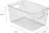 Simplify Large Horizontal Organizer Bin, Multi-Purpose Storage for Fridge, Bathroom, Desk, and Cosmetics