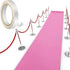 Shappy Carpet Runner Rug 55GSM Thickness with Carpet Tape, Hallway Rug for Wedding Party Graduate Dance Floor