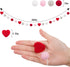 3 Pcs Felt Ball Heart Garlands, Hanging Ornaments for Anniversary, Wedding, Party Decor, Grey White Red