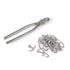 88mm (3 3/8) 24 (20ct) The Sausage Maker - Salami Sausage Casing Kit, Tied and Looped Dia. x Clear Fibrous Casings