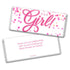 Pink It's a Girl Baby Shower Wrappers for Chocolate Bars, DIY Party Decorations, Gender Reveal Party Favors (24 Pack)