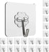Heavy Duty Adhesive Wall Hooks for Hanging, 20 Pack, No Damage Picture Frame Hangers for Home Office