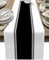 Futuregrace Black Table Runners, Farmhouse Stripes Table Runner Dresser Scarves,Non Slip Decortaive Table