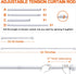 TEECK Shower Curtain Rod, 32-79 inch Adjustable Tension Spring, 1 Inch Anti-Slip, Rust-Proof, No Drilling for Bathroom,