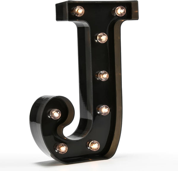 Light Up Black Alphabet Marquee Letters Sign, LED Number Lights for Home Bar Christmas Decoration