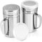 Accmor 2pcs Stainless Steel Dredge, Salt Pepper Dredge Shakers with Handle, 14 Ounce Seasonings Spice Shakers with Lid