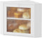 kiplant Corner Bread Box for Kitchen Countertop - Bamboo Wood, Wavy Acrylic Door,