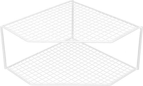 MAGICLULU 2-Tier Corner Storage Shelf, Plate Organizer for Cabinet Corner Stand Rack