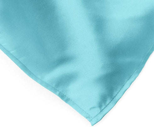 LinenTablecloth 14 x 108-Inch Satin Table Runner, Turquoise