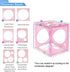 Worown 14 Holes Collapsible Pink Plastic Balloon Sizer Box, 1-10 Inch Measurement Tools for Balloon Arches, Columns,