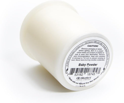 6 Baby Powder Soy Votive Candles - Scented with Natural Fragrance Oils - White Natural Votive Candle Refills - Fresh