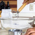 Danish Dough Whisk - 13" Dutch Whisk with Stainless Steel Ring - Baking Tool for Bread, Pastry or Pizza Dough,