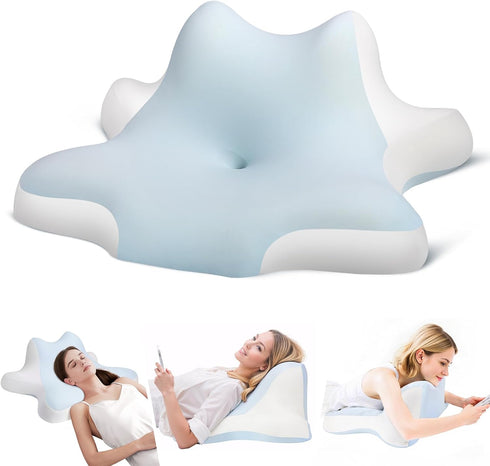 Reading Pillow for Lying, Leaning and Prone, Contour Memory Foam Pillow, Ergonomic