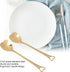2Pcs Coffee Dessert Spoon, Heart Shaped Design Metal Stirring Spoon for Tea Dessert Drinks Ice Cream (Gold)