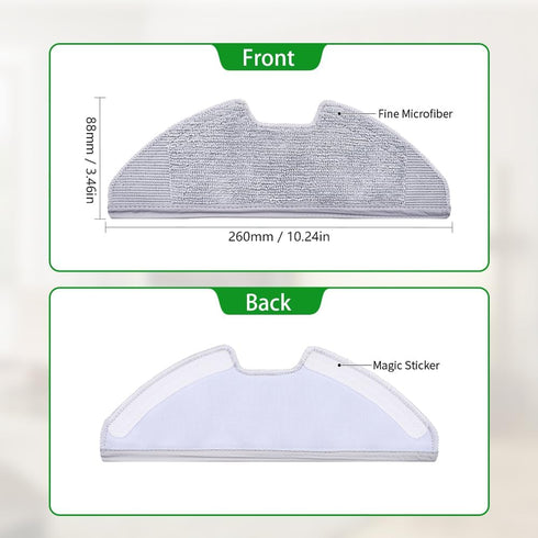 neutop Replacement Washable Mopping Cloth Mop Pads Compatible with eufy RoboVac G30 Hybrid, G20 Hybrid, G10 Hybrid, Robot Vacuums Accessory, 6-Pack. by neutop