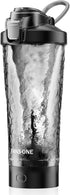 Premium Electric Protein Shaker Bottle, 24 oz Lockable Blender, Tritan, BPA Free, USB Rechargeable Mixer for Protein