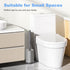 HAMITOR Toilet Bowl Brush Holder Set, Curved Design with Holder for Deep Cleaning, Compact Hidden Scrubber, Gray