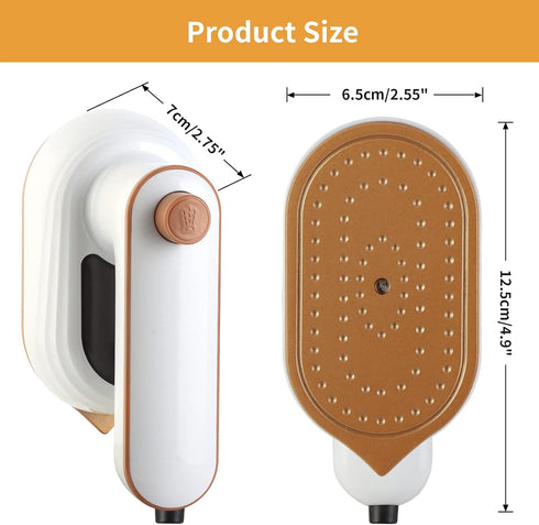 Portable Mini Iron - Handheld Steamer for Clothes, 180° Rotatable Professional Garment Steamer for Home, Travel,