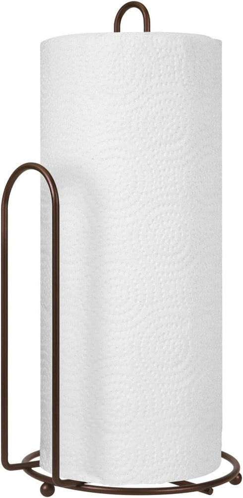 Blue Donuts Countertop Paper Towel Holder - Easy One-Handed Tear, Farmhouse Style, Bronze Finish