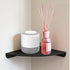 1 Small Floating Corner Shelves Metal Corner Wall Mounted Shelf Curved Corner Hanging Shelving for Bathroom, Kitchen