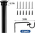 Standard Decorative Window Curtain Rods, 30 to 45 Inch, 5/8 Inch Diameter Heavy Duty Drapery Rod Set with Brackets -