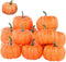 Lainrrew 12 Pcs Mini Artificial Pumpkins, Fall Harvest Simulation Decor for Halloween Thanksgiving Party (Orange)