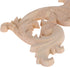 MUXSAM Wood Carved Appliques Onlays - 1-Pair Unpainted Small Wooden Carvings for Mirrors, Walls, DIY Project