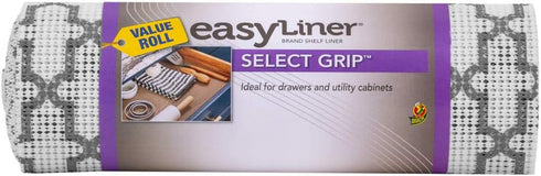 Duck Non-Adhesive Shelf Liner EasyLiner, 12-Inch x 20 Feet, Grey Geo