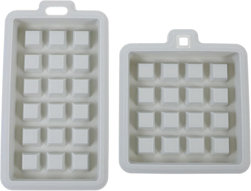 Hemobllo 2 Pcs Mini Silicone Waffle Mold Set for Baking, Rectangle Square Waffle Molds, Blue
