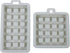 Hemobllo 2 Pcs Mini Silicone Waffle Mold Set for Baking, Rectangle Square Waffle Molds, Blue