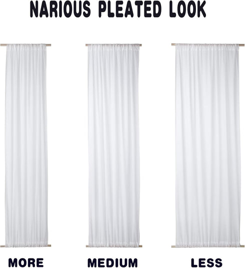 Buryeah 2 Pcs 36 x 78 Inches White Sheer Sidelight Curtain, French Door Sheer Curtains for Entry Door Foyer