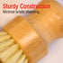 JouiiSiYa Set, Bamboo Vegetable Brush Natural Bristle Dish Brush with Holder, Eco Friendly Soft Dish Scrubber Kitchen