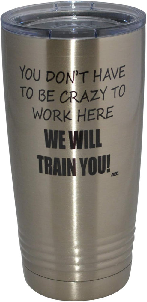 Rogue River Tactical Funny Sarcastic 20 Oz. Travel Tumbler Mug Cup w/Lid, Vacuum Insulated, Hot or Cold, Office Work