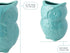 Comfify Decorative Owl Utensil Holder, Aqua Blue Ceramic Cookware Crock & Organizer, 5” x 7” x 4” Size